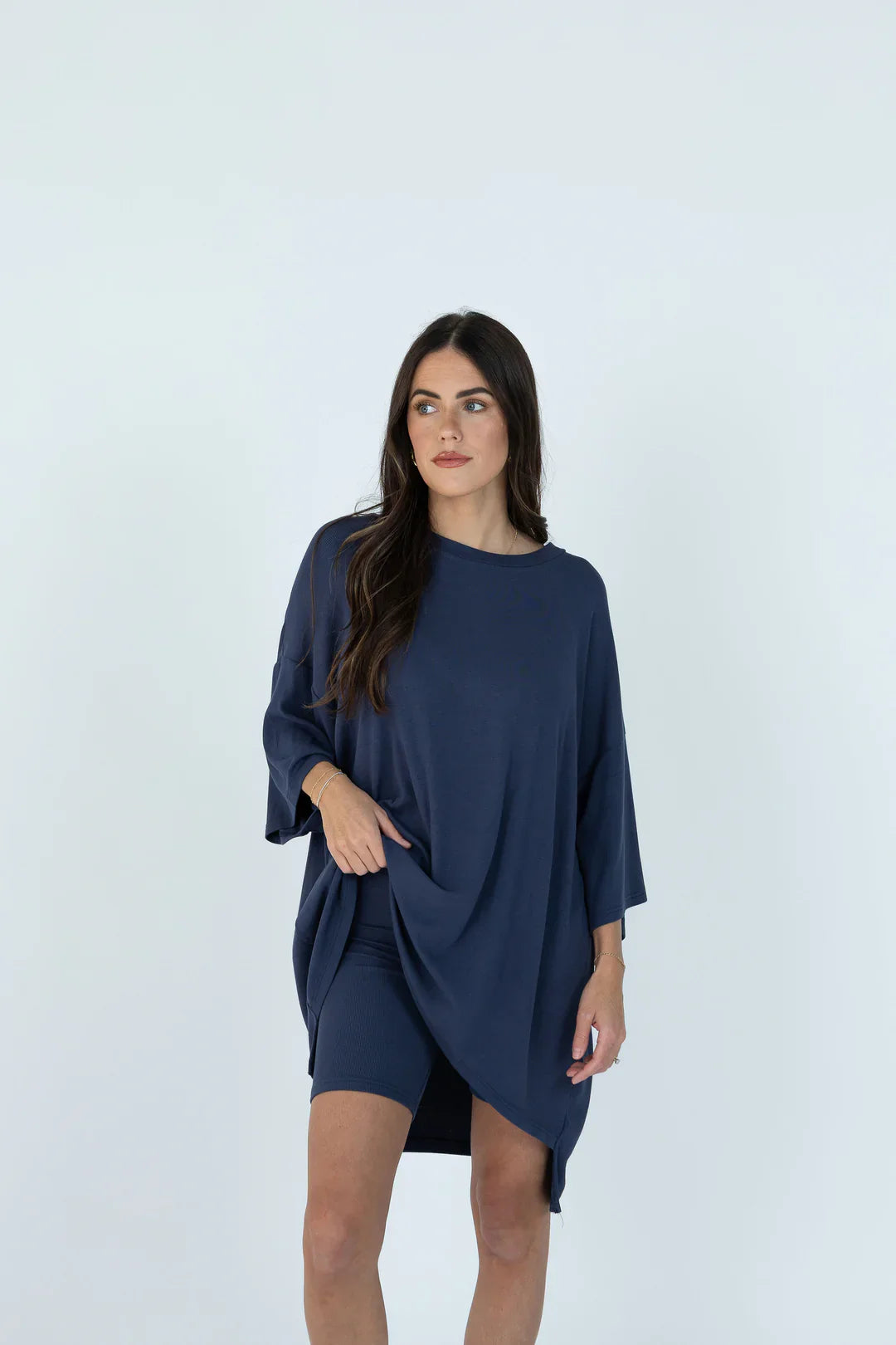 7MNST Cozy Chic Long Set Navy