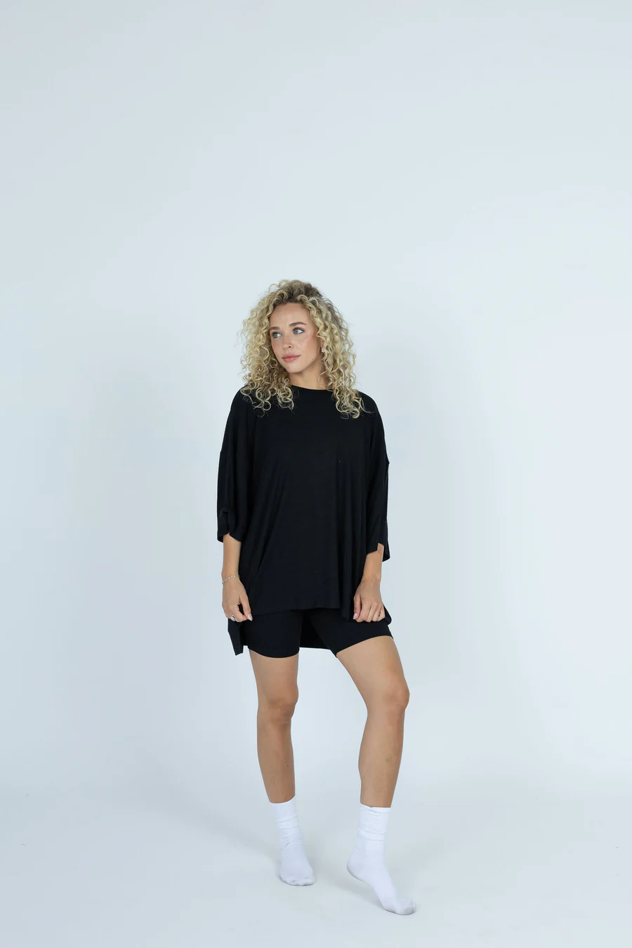 7MNST Cozy Chic Long Set Black