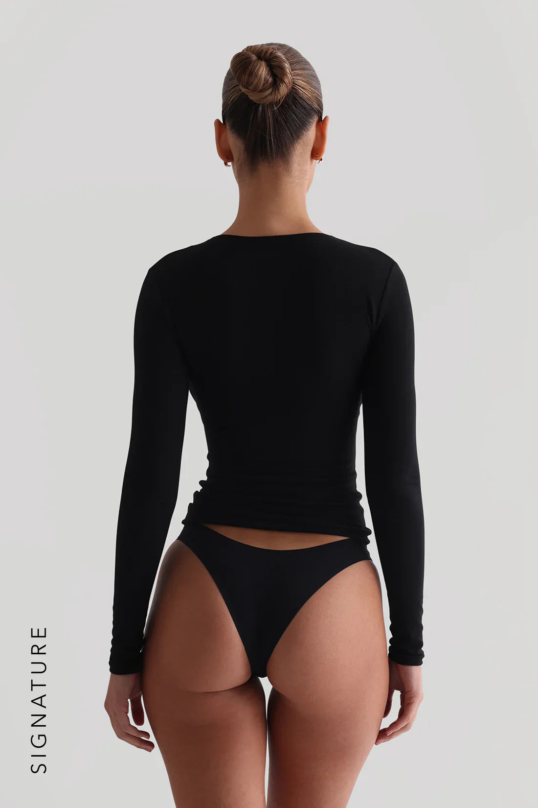 Zip-Up Long Sleeve T-Shirt